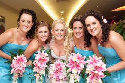 A beautiful bridal party, Starcut Flowers, Weddings and Events - Mackay