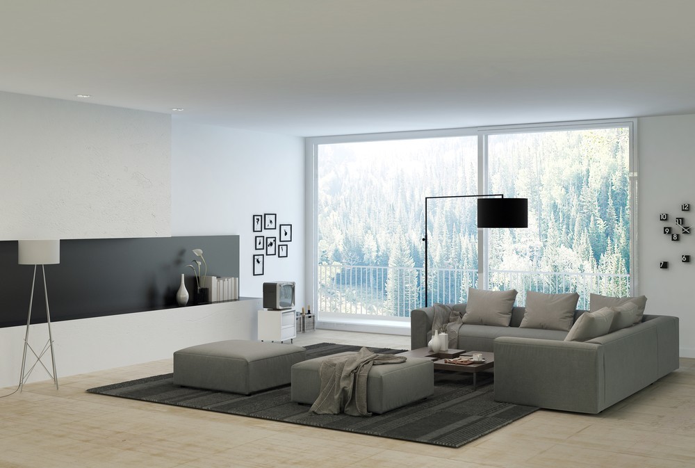 Open-space living room - stock image