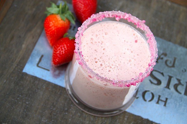 Strawberry smoothie - stock image