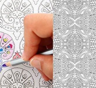 Adult Colouring books and stencils