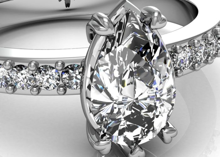 Large diamond engagement ring