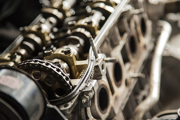 Closeup of car engine