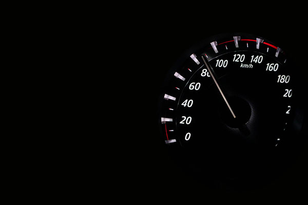 speedometer showing speed
