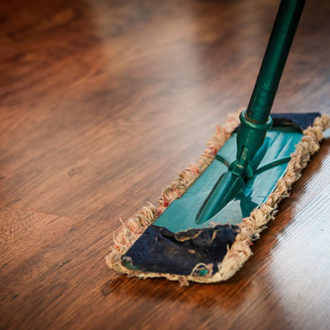 Mop cleaning timber floor