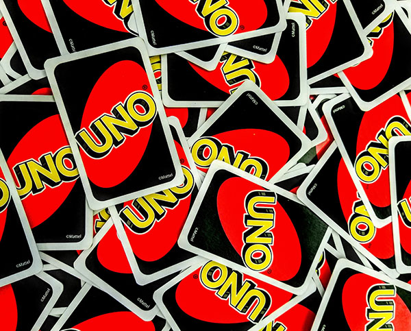 Pile of Uno cards