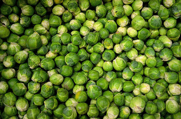 pile of green brussel sprouts