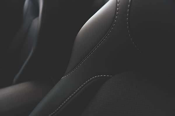 black leather car seat upholstery