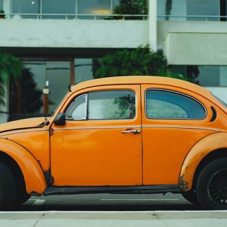 Used car orange VW